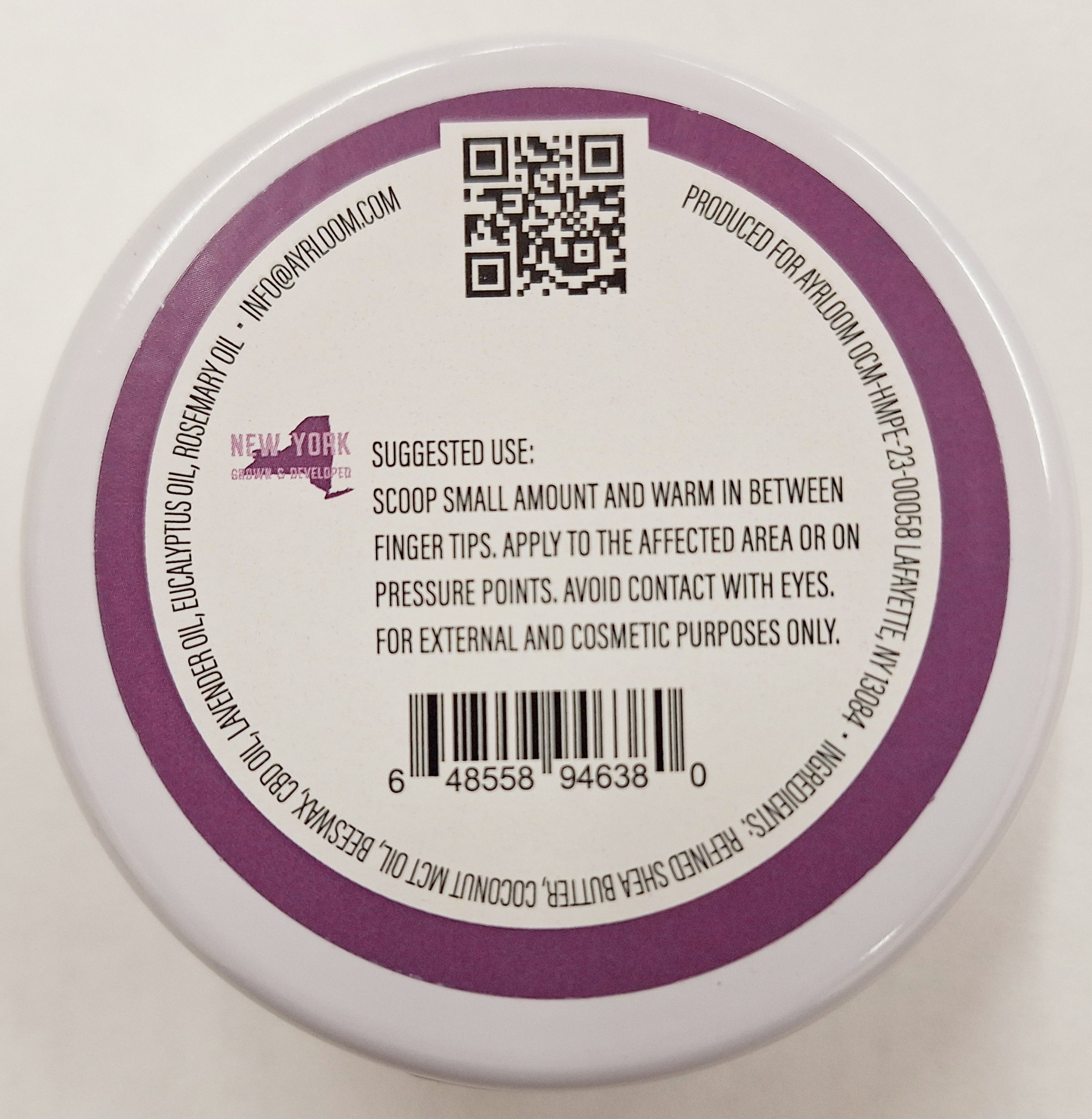 CBD Balm 2500mg - Lavender, Rosemary and Eucalyptus 